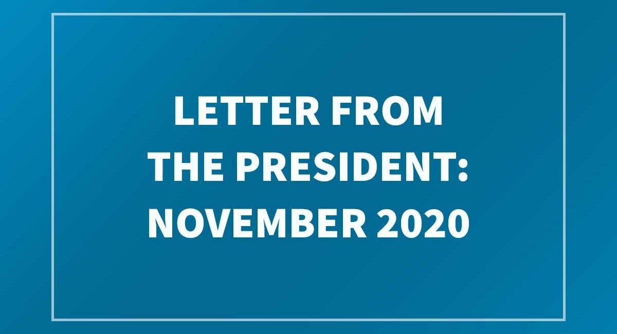 Letter from the President - November 2020